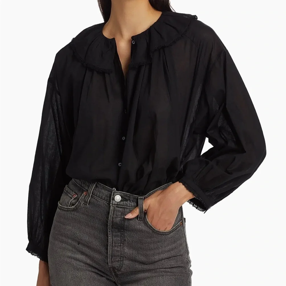 Doen Jana Blouse | Black | XS - Picture 2 of 11